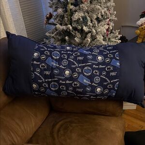 Navy Penn State Holiday Pillow